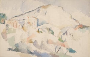 Chateau Noir and Mont Sainte-Victoire, c. 1890-1895 by Paul Cezanne Oil Painting