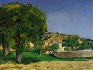 Chestnut Trees and Farmstead of Jas de Bouffin by Paul Cezanne - Oil Painting Reproduction