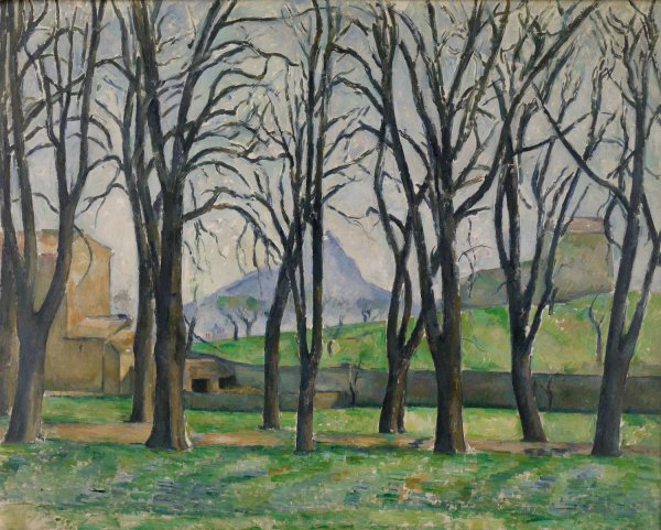 Chestnut Trees at Jas de Bouffan  by Paul Cezanne - Hand-Painted Oil Painting Reproduction