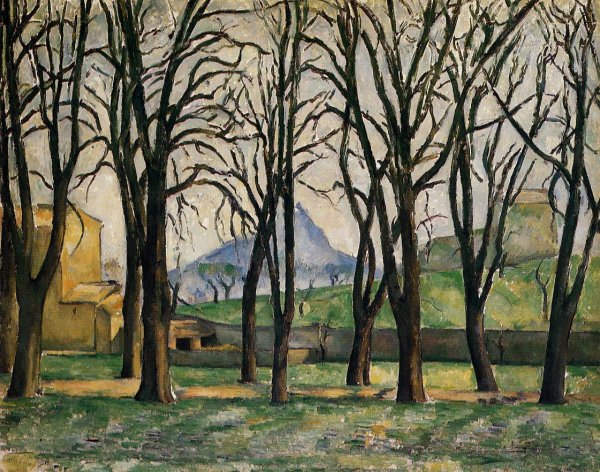 Main Product Photo of Chestnut Trees at the Jas de Bouffan Painting by Paul Cezanne