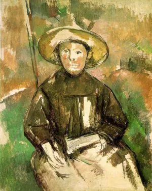 Child with Straw Hat painting by Paul Cezanne