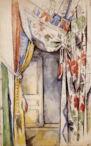Curtains Oil painting by Paul Cezanne