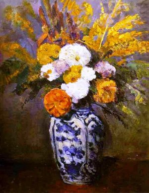 Dahlias by Paul Cezanne Oil Painting