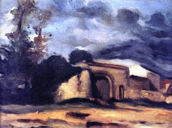 Entrance to a Provencal Farm by Paul Cezanne - Hand-Painted Oil Painting Reproduction