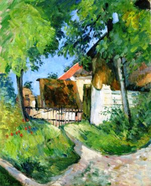 Entrance to the Farm, Rue Remy in Auvers-sur-Oise by Paul Cezanne Oil Painting