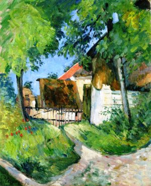 Entrance to the Farm, Rue Remy in Auvers-sur-Oise Oil painting by Paul Cezanne