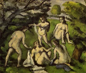 Five Bathers by Paul Cezanne - Oil Painting Reproduction