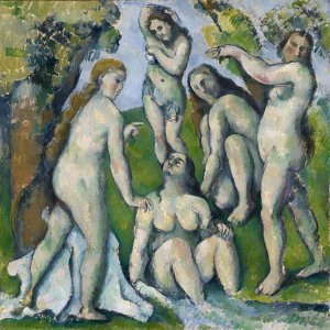 Five Bathers by Paul Cezanne Oil Painting