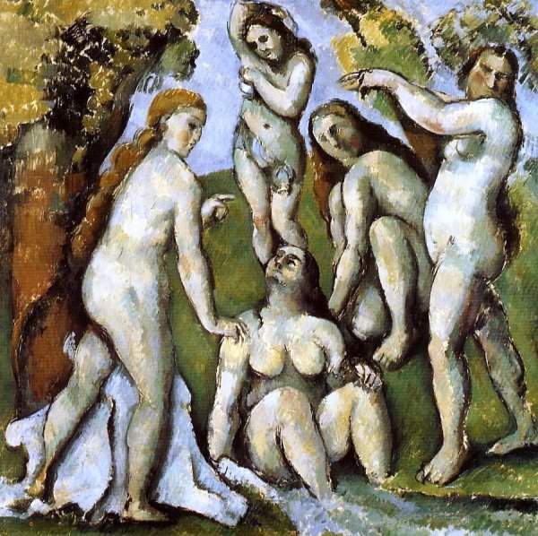 Main Product Photo of Five Bathers Painting by Paul Cezanne