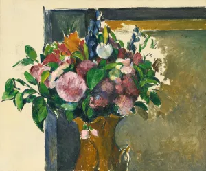 Fleurs Dans Un Vase Rouge by Paul Cezanne Oil Painting