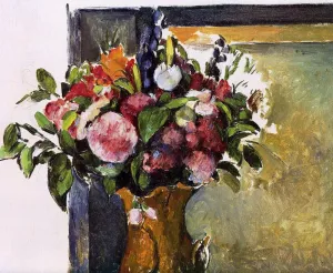 Flowers in a Vase painting by Paul Cezanne