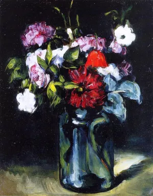 Flowers in a Vase painting by Paul Cezanne