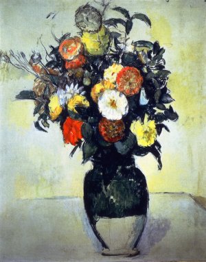 Flowers in an Olive Jar II by Paul Cezanne Oil Painting