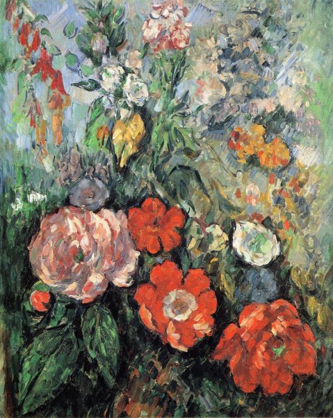 Flowers by Paul Cezanne - Hand-Painted Oil Painting Reproduction