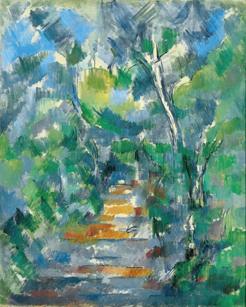 Forest Scene  by Paul Cezanne - Hand-Painted Oil Painting Reproduction