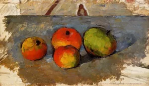 Four Apples Oil painting by Paul Cezanne