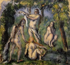 Four Bathers by Paul Cezanne - Oil Painting Reproduction