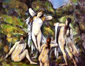 Four Bathers by Paul Cezanne Oil Painting