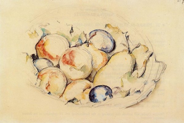 Main Product Photo of Fruits Painting by Paul Cezanne