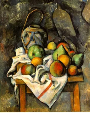 Ginger Jar and Fruit by Paul Cezanne - Oil Painting Reproduction