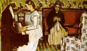 Girl at the Piano by Paul Cezanne Oil Painting