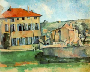 House and Farm at Jas de Bouffan painting by Paul Cezanne