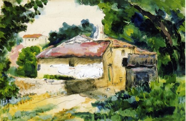Main Product Photo of House in Provence Painting by Paul Cezanne