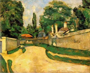 Houses Along a Road by Paul Cezanne Oil Painting