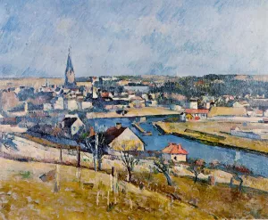 Ile de France Landscape painting by Paul Cezanne