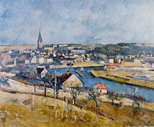 Main Product Photo of Ile de France Landscape Painting by Paul Cezanne