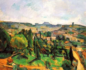 Ile de France Landscape by Paul Cezanne - Oil Painting Reproduction