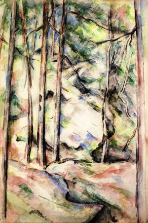 In the Woods by Paul Cezanne Oil Painting