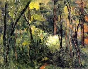 In the Woods by Paul Cezanne - Oil Painting Reproduction
