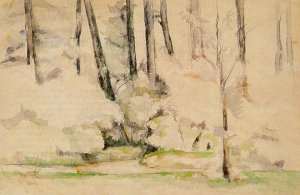 Into the Woods by Paul Cezanne Oil Painting