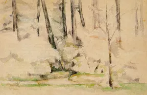 Into the Woods by Paul Cezanne Oil Painting