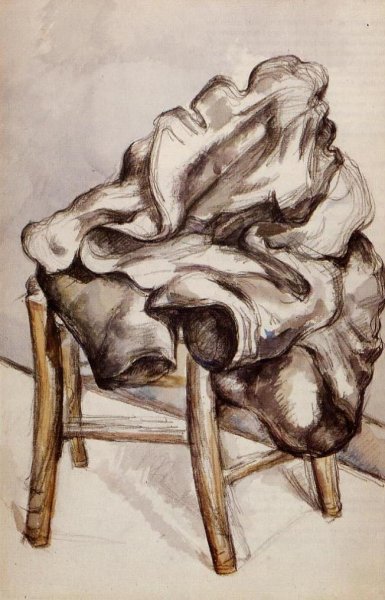 Main Product Photo of Jacket on a Chair Painting by Paul Cezanne