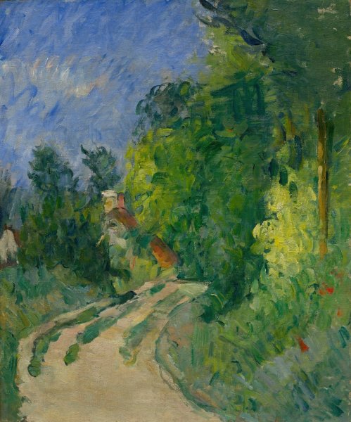 La Route tournante en sous-bois  by Paul Cezanne - Hand-Painted Oil Painting Reproduction