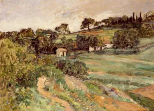 Landscape in Provence by Paul Cezanne - Oil Painting Reproduction