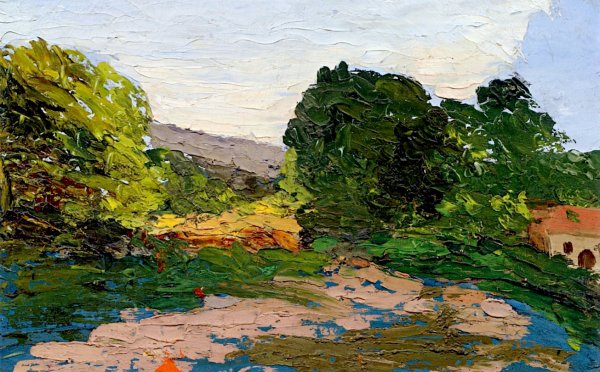 Main Product Photo of Landscape of the Midi Painting by Paul Cezanne