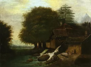 Landscape with Mill by Paul Cezanne Oil Painting