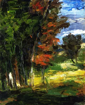 Landscapes with Trees by Paul Cezanne Oil Painting