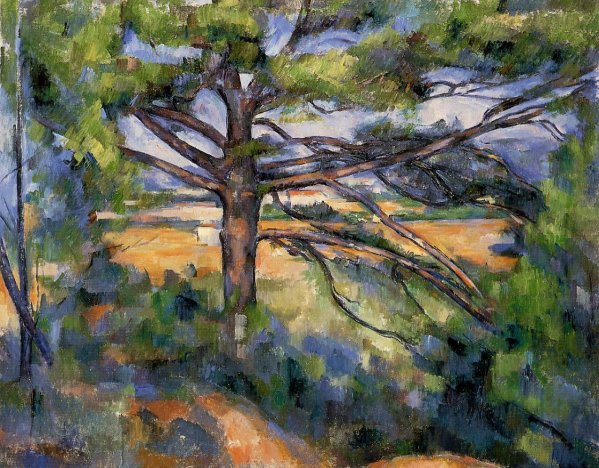 Main Product Photo of Large Pine and Red Earth Painting by Paul Cezanne