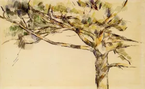 Large Pine study by Paul Cezanne Oil Painting