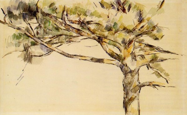 Large Pine study by Paul Cezanne - Hand-Painted Oil Painting Reproduction