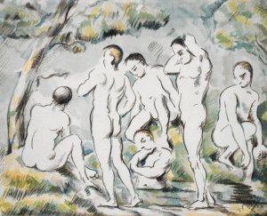 Les Baigneurs - Petite planche by Paul Cezanne Oil Painting