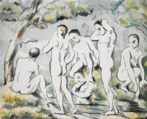 Les Baigneurs - Petite planche by Paul Cezanne Oil Painting