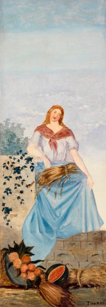 Les quatre saisons - L'ete  by Paul Cezanne - Hand-Painted Oil Painting Reproduction