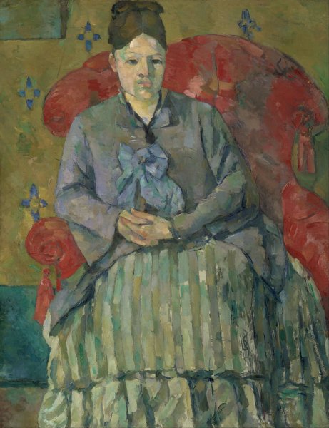 Madame Cezanne in a Red Armchair  by Paul Cezanne - Hand-Painted Oil Painting Reproduction