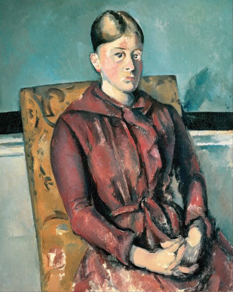 Madame Cezanne In A Yellow Armchair  by Paul Cezanne - Hand-Painted Oil Painting Reproduction