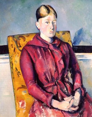 Madame Cezanne in a Yellow Chair Oil painting by Paul Cezanne